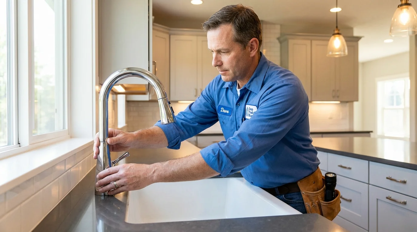 Kitchen faucet installation by Johns Plumbing LLC in Palenville