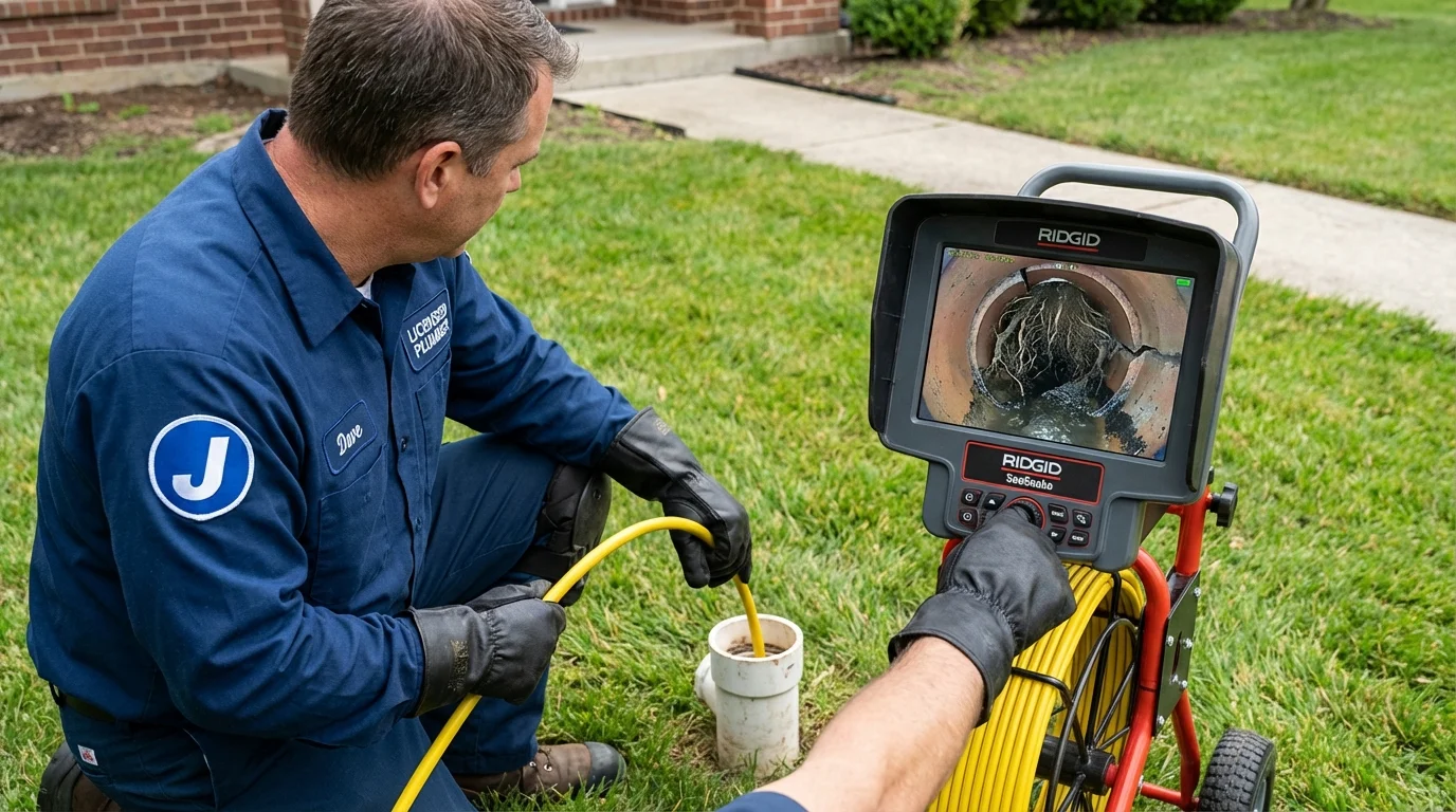 Sewer camera inspection being performed by Johns Plumbing LLC in Palenville