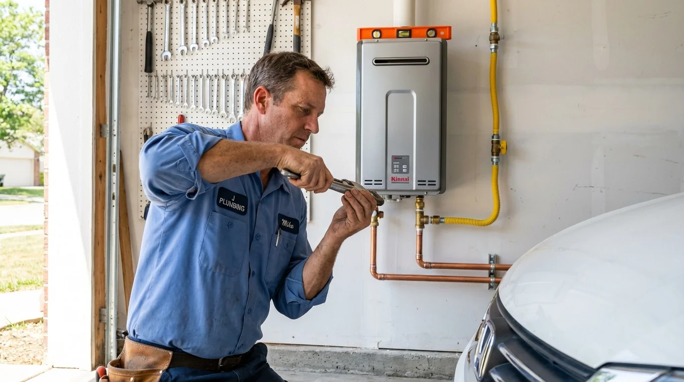 Tankless water heater installation by a Johns Plumbing LLC plumber in Palenville